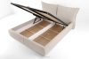 CONSO Bett mit weichem Kopfteil und Lattenrost beige Chenillestoff 180 beige - Foto 7