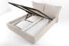 CONSO Bett mit weichem Kopfteil und Lattenrost beige Chenillestoff 180 beige - Foto 8