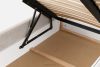 CONSO Bett mit weichem Kopfteil und Lattenrost beige Chenillestoff 180 beige - Foto 14