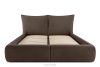 CONSO Bett mit weichem Kopfteil und Lattenrost dunkelbraun Chenillestoff 180 dunkelbraun - Foto 4
