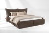 CONSO Bett mit weichem Kopfteil und Lattenrost dunkelbraun Chenillestoff 180 dunkelbraun - Foto 2
