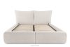 CONSO Bett mit weichem Kopfteil und Lattenrost ecru Chenillestoff 180 ecru - Foto 4