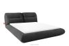 Niedriges Polsterbett mit Bettrahmen 140 cm Anthrazit Chenille-Stoff