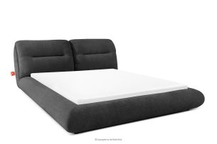 BERO, https://konsimo.de/kollektion/bero/ Niedriges Polsterbett mit Bettrahmen 140 cm Anthrazit Chenille-Stoff anthrazit - Foto