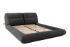 BERO Niedriges Polsterbett mit Bettrahmen 140 cm Anthrazit Chenille-Stoff anthrazit - Foto 3