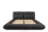 BERO Niedriges Polsterbett mit Bettrahmen 140 cm Anthrazit Chenille-Stoff anthrazit - Foto 4