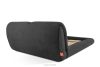 BERO Niedriges Polsterbett mit Bettrahmen 140 cm Anthrazit Chenille-Stoff anthrazit - Foto 6