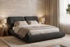 BERO Niedriges Polsterbett mit Bettrahmen 140 cm Anthrazit Chenille-Stoff anthrazit - Foto 13