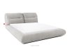 Niedriges Polsterbett mit Bettrahmen 140 cm Hellgrau Chenille-Stoff