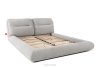 BERO Niedriges Polsterbett mit Bettrahmen 140 cm Hellgrau Chenille-Stoff hellgrau - Foto 3