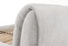 BERO Niedriges Polsterbett mit Bettrahmen 140 cm Hellgrau Chenille-Stoff hellgrau - Foto 11