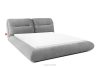 Niedriges Polsterbett mit Bettrahmen 140 cm Dunkelgrau Chenille-Stoff