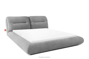BERO, https://konsimo.de/kollektion/bero/ Niedriges Polsterbett mit Bettrahmen 140 cm Dunkelgrau Chenille-Stoff dunkelgrau - Foto