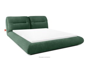 BERO, https://konsimo.de/kollektion/bero/ Niedriges Polsterbett mit Bettrahmen 140 cm Grün Chenille-Stoff grün - Foto