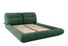 BERO Niedriges Polsterbett mit Bettrahmen 140 cm Grün Chenille-Stoff grün - Foto 3