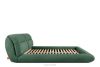 BERO Niedriges Polsterbett mit Bettrahmen 140 cm Grün Chenille-Stoff grün - Foto 5