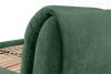 BERO Niedriges Polsterbett mit Bettrahmen 140 cm Grün Chenille-Stoff grün - Foto 11