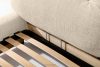 BERO Niedriges Polsterbett mit Bettrahmen 140 cm cremefarbener Chenille-Stoff cremefarben - Foto 9