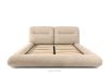BERO Niedriges Polsterbett mit Bettrahmen 140 cm beiger Chenille-Stoff beige - Foto 4
