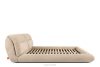 BERO Niedriges Polsterbett mit Bettrahmen 140 cm beiger Chenille-Stoff beige - Foto 5
