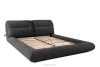 BERO Niedriges Polsterbett mit Bettrahmen 160 cm anthrazitfarbener Chenille-Stoff anthrazit - Foto 3
