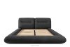 BERO Niedriges Polsterbett mit Bettrahmen 160 cm anthrazitfarbener Chenille-Stoff anthrazit - Foto 4