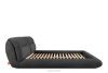 BERO Niedriges Polsterbett mit Bettrahmen 160 cm anthrazitfarbener Chenille-Stoff anthrazit - Foto 5