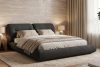 BERO Niedriges Polsterbett mit Bettrahmen 160 cm anthrazitfarbener Chenille-Stoff anthrazit - Foto 13