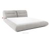 Niedriges Polsterbett mit Bettrahmen 160 cm hellgrau Chenille-Stoff