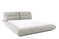 Niedriges Polsterbett mit Bettrahmen 160 cm hellgrau Chenille-Stoff