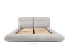 BERO Niedriges Polsterbett mit Bettrahmen 160 cm hellgrau Chenille-Stoff hellgrau - Foto 4