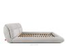 BERO Niedriges Polsterbett mit Bettrahmen 160 cm hellgrau Chenille-Stoff hellgrau - Foto 5