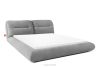 Niedriges Polsterbett mit Bettrahmen 160 cm dunkelgrau Chenille-Stoff