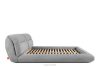 BERO Niedriges Polsterbett mit Bettrahmen 160 cm dunkelgrau Chenille-Stoff dunkelgrau - Foto 5