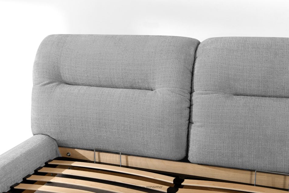 BERO Niedriges Polsterbett mit Bettrahmen 160 cm dunkelgrau Chenille-Stoff dunkelgrau - Foto 7