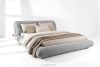 BERO Niedriges Polsterbett mit Bettrahmen 160 cm dunkelgrau Chenille-Stoff dunkelgrau - Foto 2