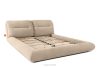 BERO Niedriges Polsterbett mit Bettrahmen 160 cm beiger Chenille-Stoff beige - Foto 3