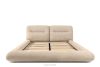 BERO Niedriges Polsterbett mit Bettrahmen 160 cm beiger Chenille-Stoff beige - Foto 4
