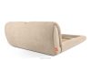 BERO Niedriges Polsterbett mit Bettrahmen 160 cm beiger Chenille-Stoff beige - Foto 6
