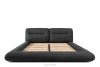 BERO Niedriges Polsterbett mit Bettrahmen 180 cm anthrazitfarbener Chenille-Stoff anthrazit - Foto 4