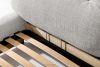 BERO Niedriges Polsterbett mit Bettrahmen 180 cm hellgrau Chenille-Stoff hellgrau - Foto 9