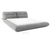 Niedriges Polsterbett mit Bettrahmen 180 cm dunkelgrau Chenille-Stoff