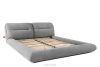 BERO Niedriges Polsterbett mit Bettrahmen 180 cm dunkelgrau Chenille-Stoff dunkelgrau - Foto 3
