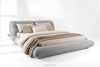 BERO Niedriges Polsterbett mit Bettrahmen 180 cm dunkelgrau Chenille-Stoff dunkelgrau - Foto 2