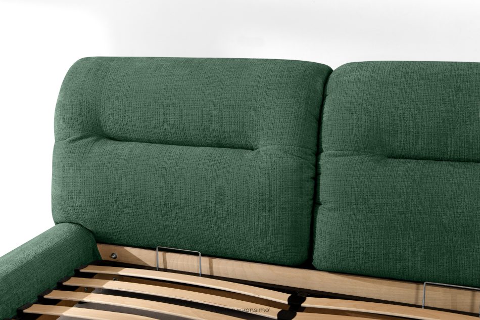 BERO Niedriges Polsterbett mit Bettrahmen 180 cm grün Chenille-Stoff grün - Foto 7