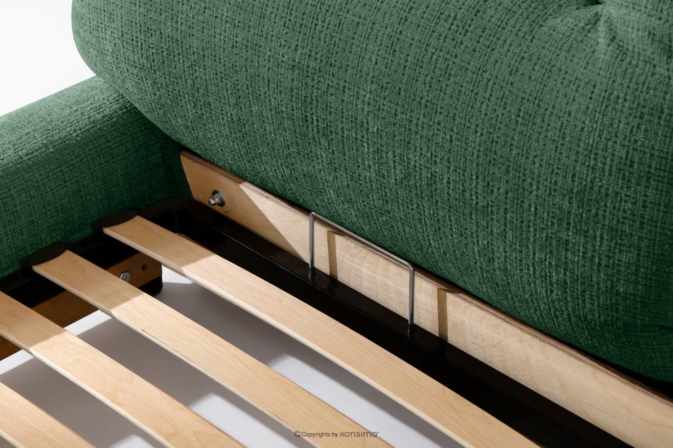 BERO Niedriges Polsterbett mit Bettrahmen 180 cm grün Chenille-Stoff grün - Foto 8