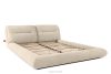 BERO Niedriges Polsterbett mit Bettrahmen 180 cm cremefarbener Chenille-Stoff cremefarben - Foto 3