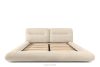 BERO Niedriges Polsterbett mit Bettrahmen 180 cm cremefarbener Chenille-Stoff cremefarben - Foto 4