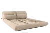 BERO Niedriges Polsterbett mit Bettrahmen 180 cm beiger Chenille-Stoff beige - Foto 3