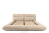 BERO Niedriges Polsterbett mit Bettrahmen 180 cm beiger Chenille-Stoff beige - Foto 4